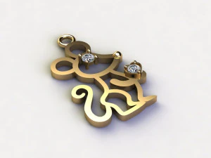 Mouse pendant cad file 3D Model
