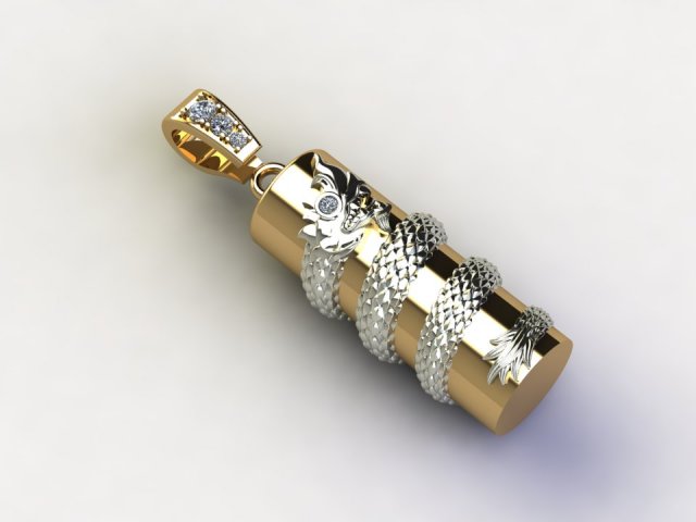 Dragon Pendant 3D मॉडल .c4d .max .obj .3ds .fbx .stl .blend 