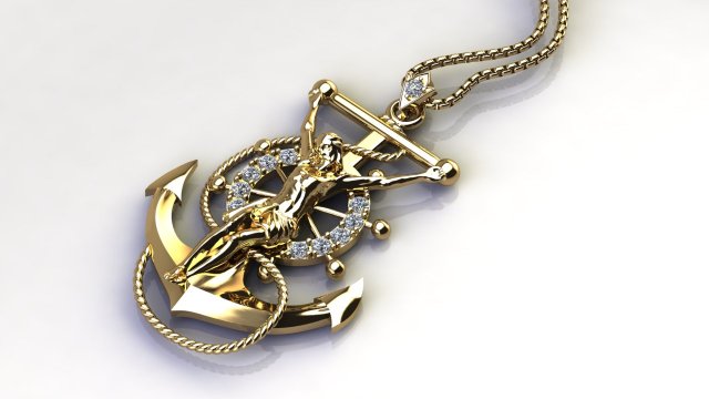 Jesus Pendant Gold Light 3Dモデル .c4d .max .obj .3ds .fbx .stl .blend 