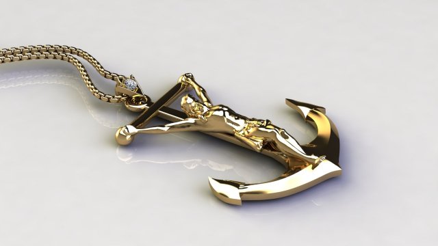 Jesus Pendant cad file 3D Model .c4d .max .obj .3ds .fbx .stl .blend 