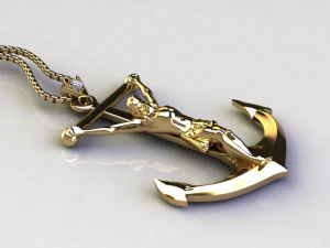 イエスのペンダント cad ファイル 3Dモデル