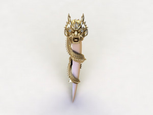 Dragon with Ivory 3Dモデル