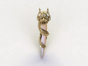 Dragon with Ivory 3D Model