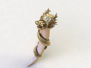 Dragon with Ivory 3D Model