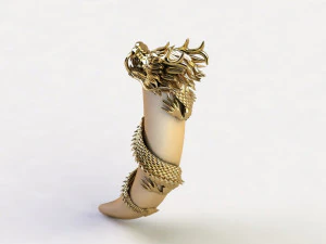 Dragon with Ivory 3D Model