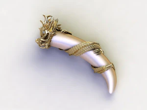 Dragon with Ivory 3D Model