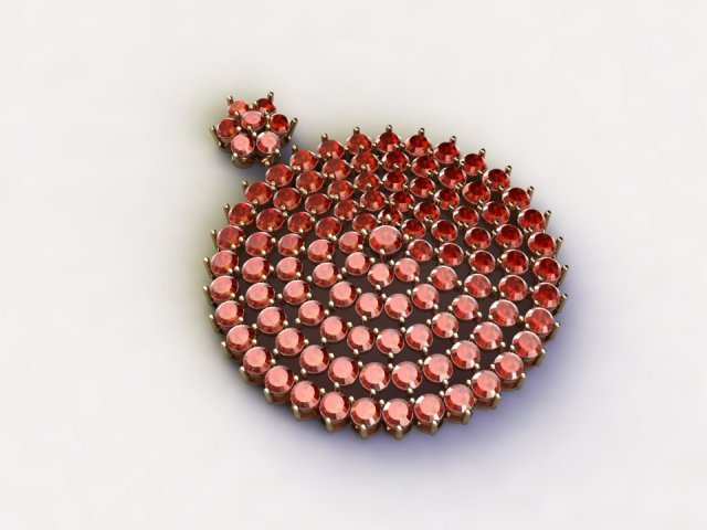 Women gem pendant Modello 3D .c4d .max .obj .3ds .fbx .stl .blend 