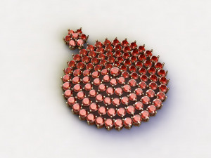 Women gem pendant Modello 3D