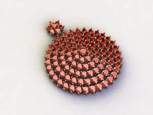 Vrouwen edelsteen hanger 3D Model