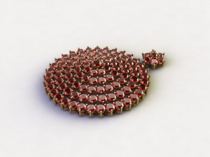 Women gem pendant Modello 3D
