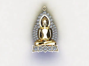 Khmer Thai Buddha pendant 3D Model