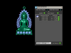 Khmer Thai Buddha pendant 3D Model