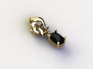 Women pendant Model 3D