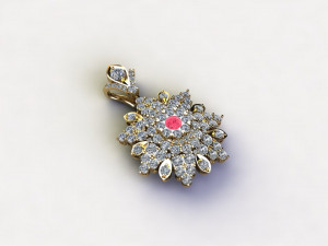 Natural Gem women pendant Modèle 3D