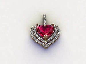 Heart pendant 3D Model