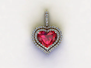 Heart pendant 3D Model