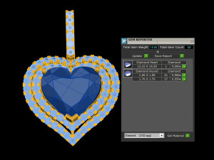 Heart pendant Model 3D