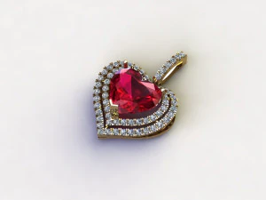 Heart pendant 3D Model