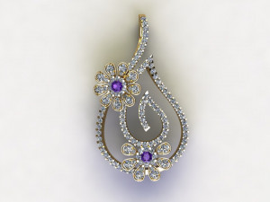 Women pendant jewelry cad file Modelo 3D
