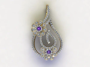 Women pendant jewelry cad file 3D Model