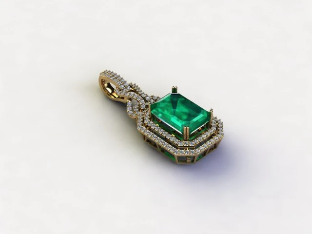 Liontin Permata Wanita Model 3D .c4d .max .obj .3ds .fbx .stl .blend 