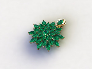 Natural gem women pendant Modèle 3D