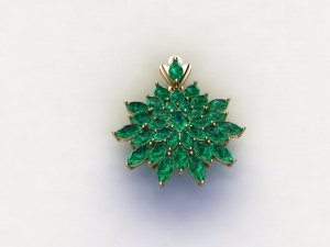 Natural gem women pendant Modèle 3D