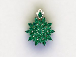 Natural gem women pendant Modèle 3D