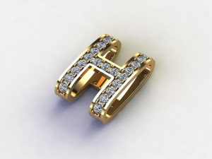 H pendant jewelry 3D 模型
