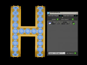 H pendant jewelry 3D Model