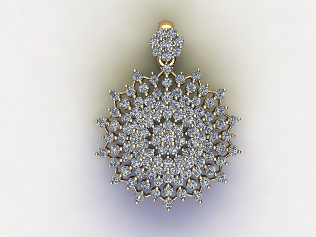 Women diamond pendant jewelry Modèle 3D .c4d .max .obj .3ds .fbx .stl .blend 