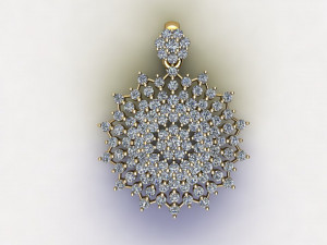 Women diamond pendant jewelry 3D-Modell