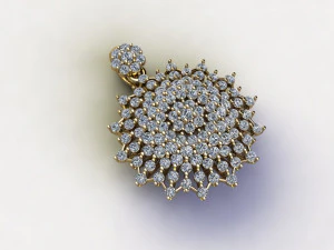 Women diamond pendant jewelry 3D Model