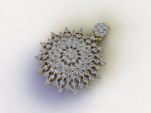 Women diamond pendant jewelry 3D Model