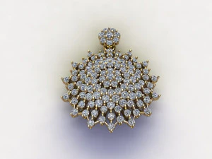 Women diamond pendant jewelry 3D Model