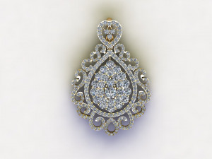Women diamond pendant jewelry 3D Модель