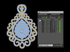 Women diamond pendant jewelry 3D Model