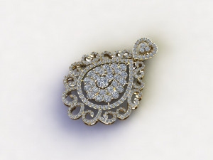 Women diamond pendant jewelry 3D Model