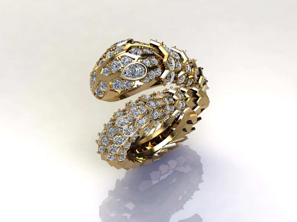 뱀 반지 3D 모델 .c4d .max .obj .3ds .fbx .stl .blend 