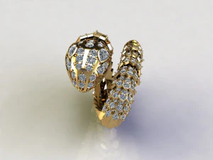 뱀 반지 3D 모델