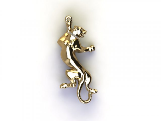 Puma Pendant 3D Модель .c4d .max .obj .3ds .fbx .stl .blend 