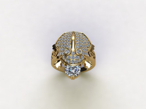 Frog diamond ring Model 3D