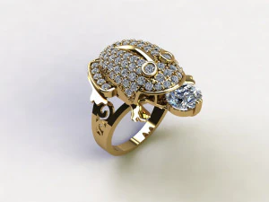 Frog diamond ring 3D Model