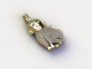 Monkey Pendant 3Dモデル