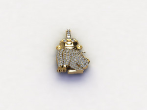 Monkey Pendant 3D Model