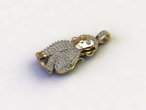 Monkey Pendant 3D Model