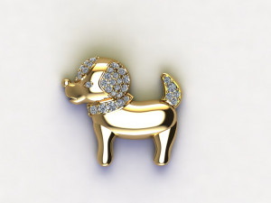 Cute Dog Pendant 3D Model