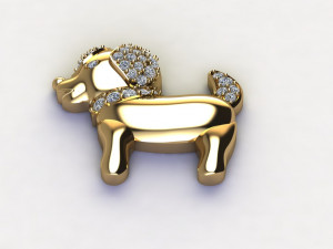 Cute Dog Pendant 3D Model