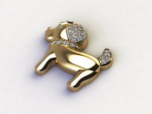 Cute Dog Pendant 3D Model