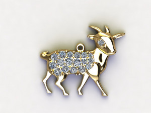 Goat Pendant Model 3D